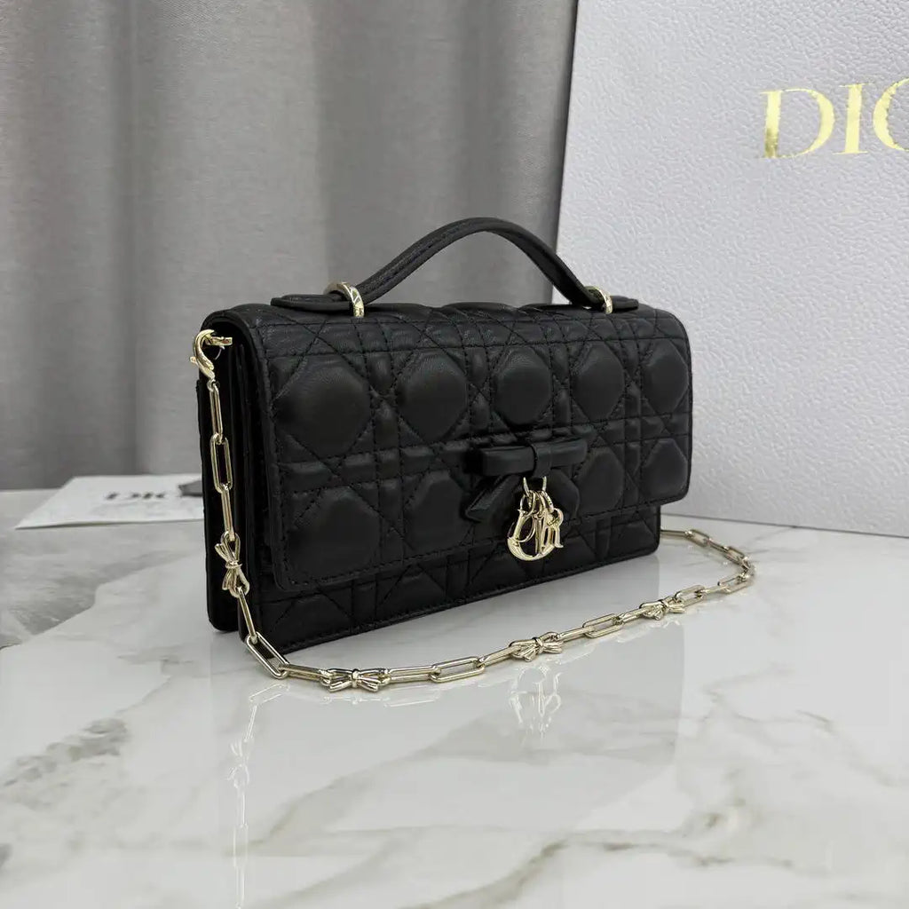 Dior S0984 My Dior Mini Bag Black Cannage Lambskin