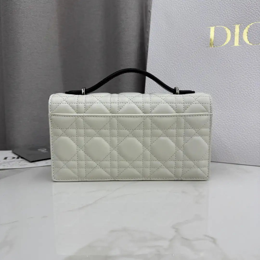 Dior S0984 My Dior Mini White Cannage Lambskin Black Bow
