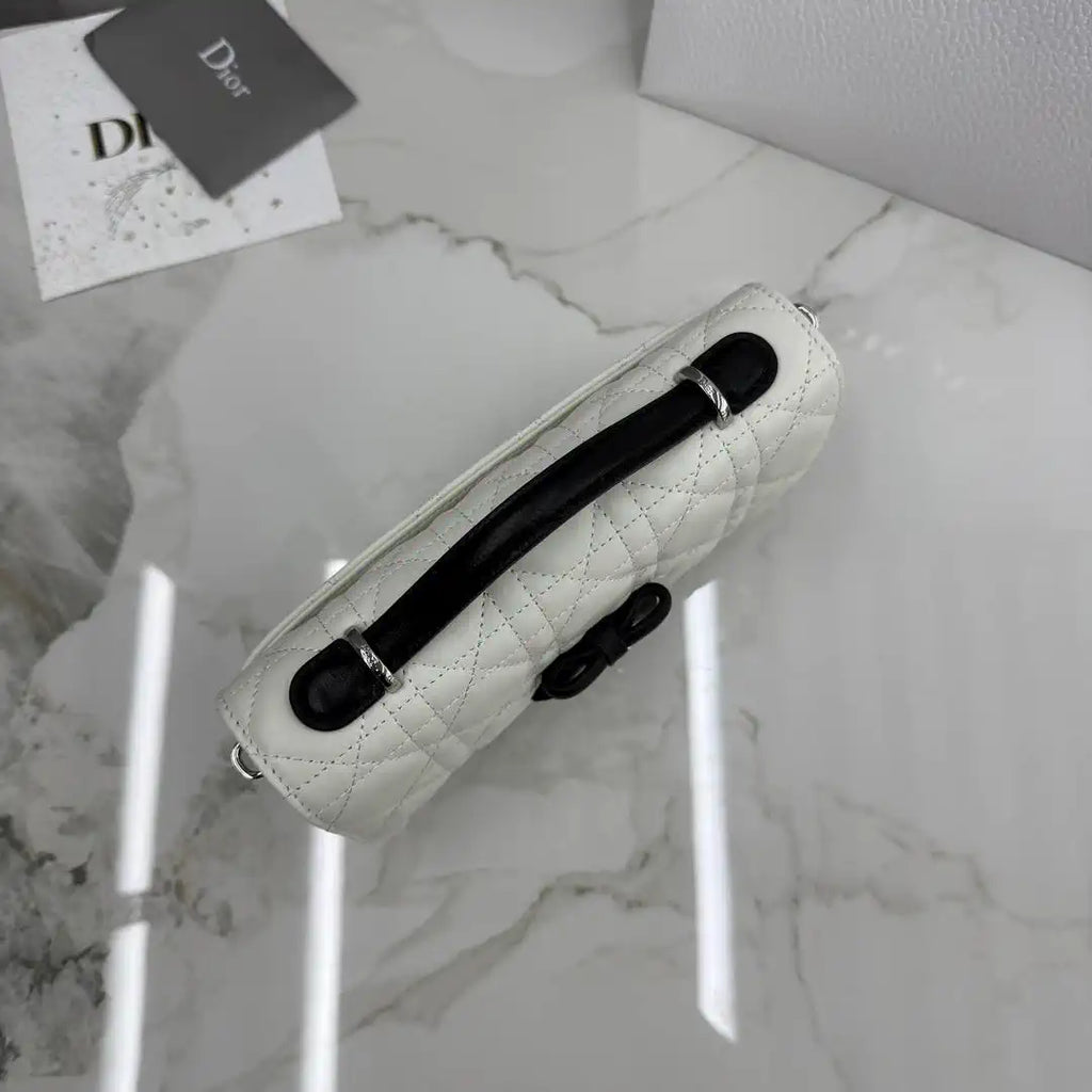 Dior S0984 My Dior Mini White Cannage Lambskin Black Bow