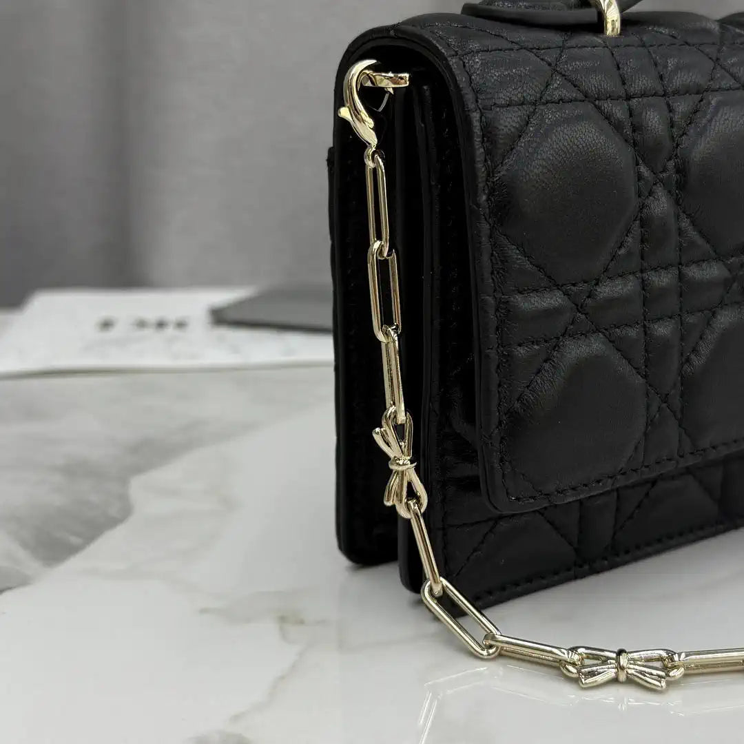Dior S0984 My Dior Mini Bag Black Cannage Lambskin