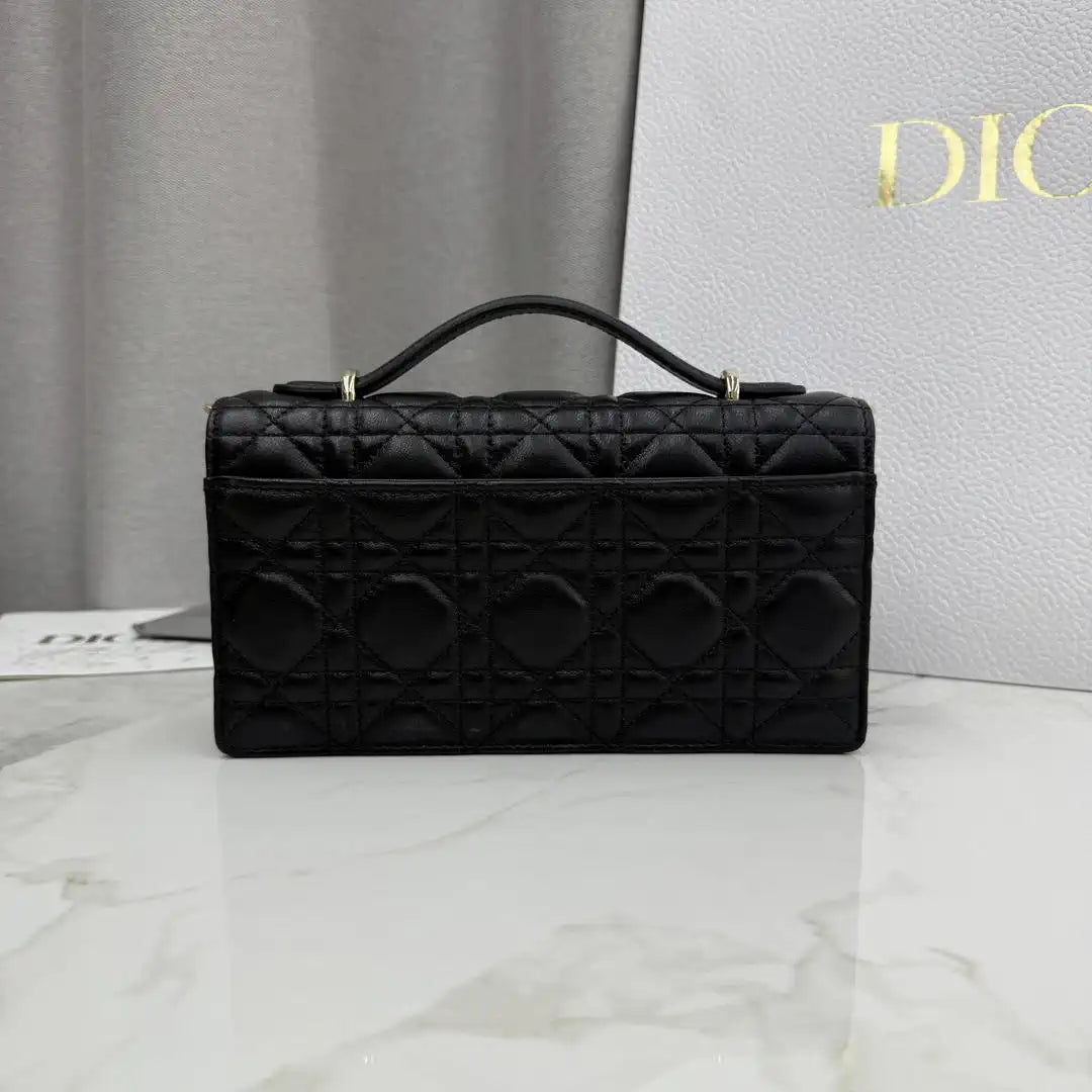Dior S0984 My Dior Mini Bag Black Cannage Lambskin