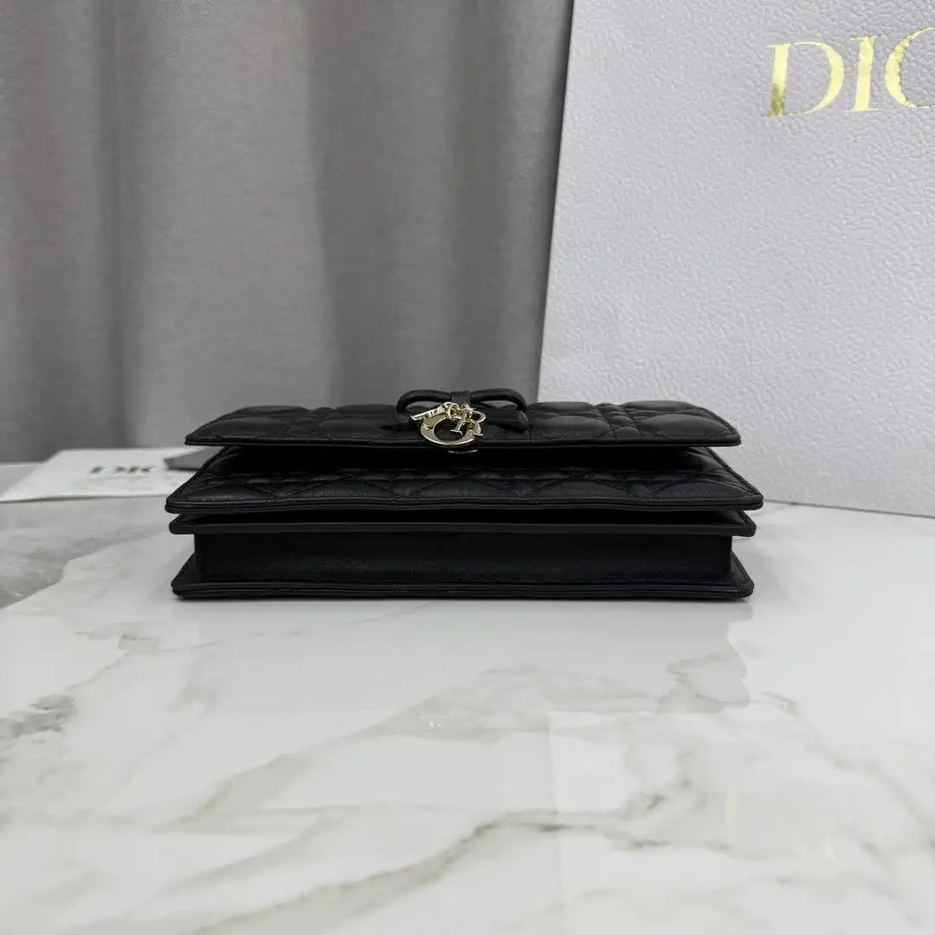 Dior S0984 My Dior Mini Bag Black Cannage Lambskin