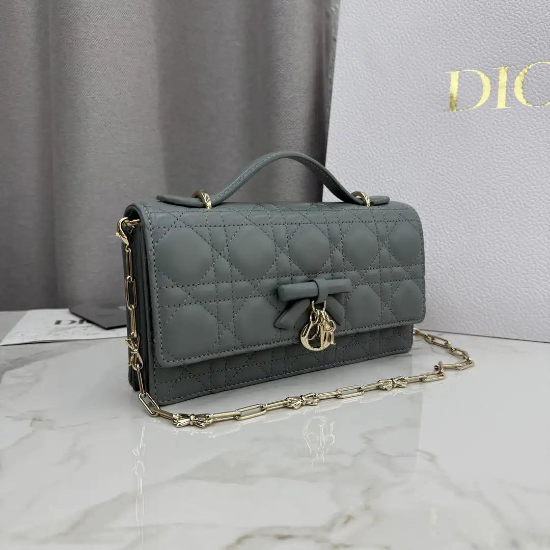 Dior S0984 My Dior Mini Bag Blue Cannage Lambskin