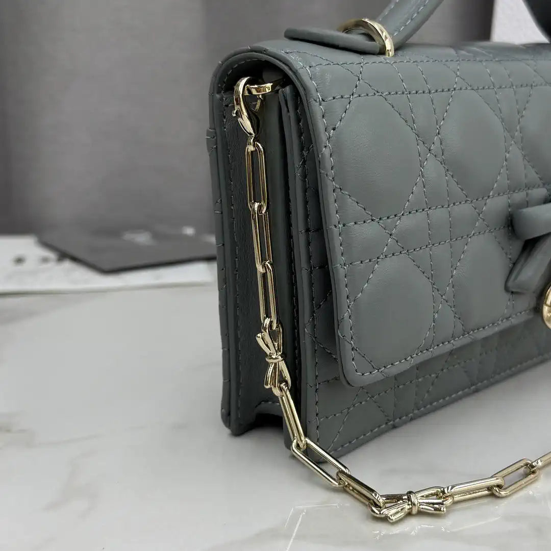 Dior S0984 My Dior Mini Bag Blue Cannage Lambskin