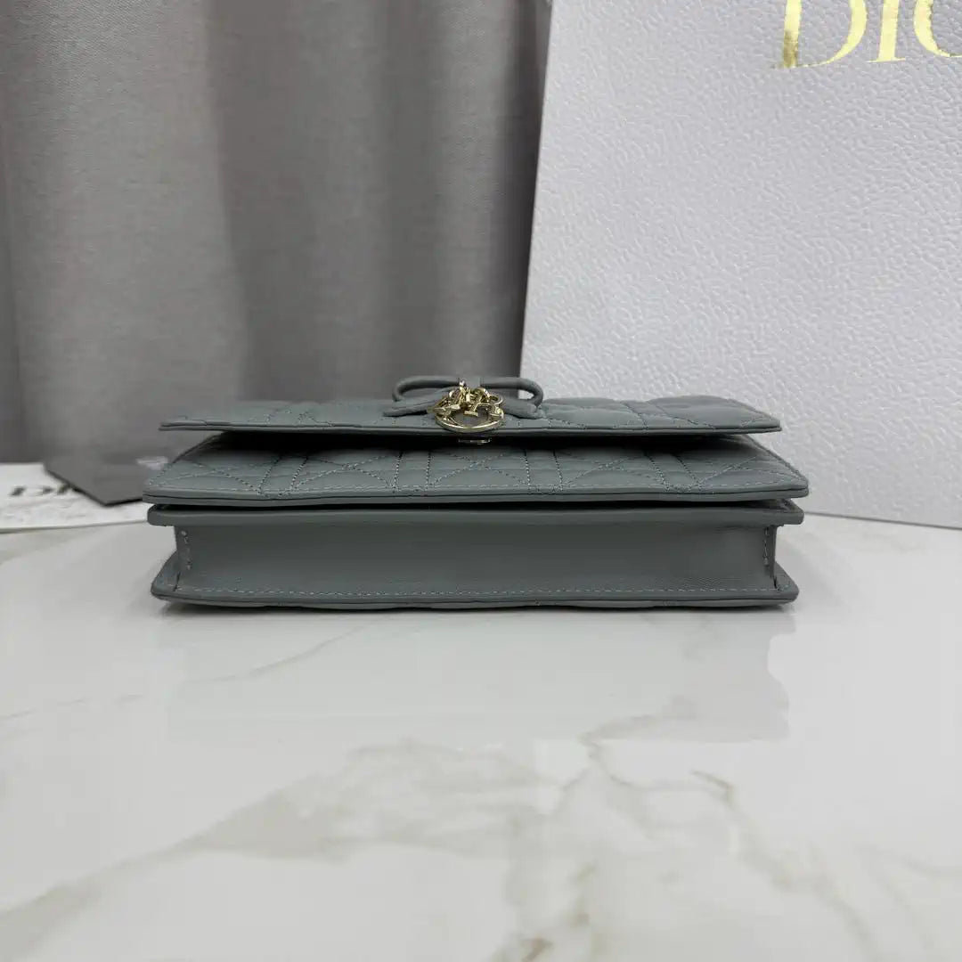 Dior S0984 My Dior Mini Bag Blue Cannage Lambskin