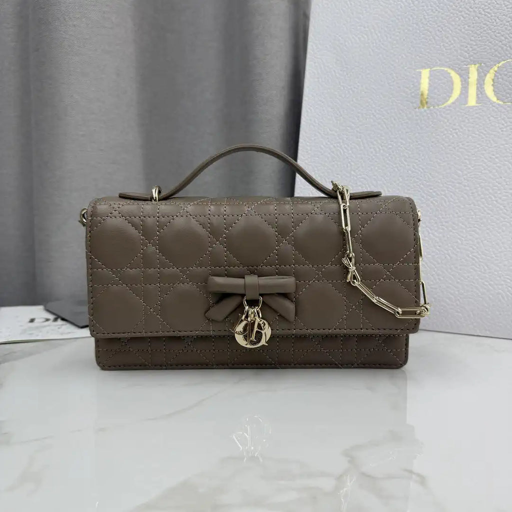 Dior S0984 My Dior Mini brownish gray Cannage Lambskin