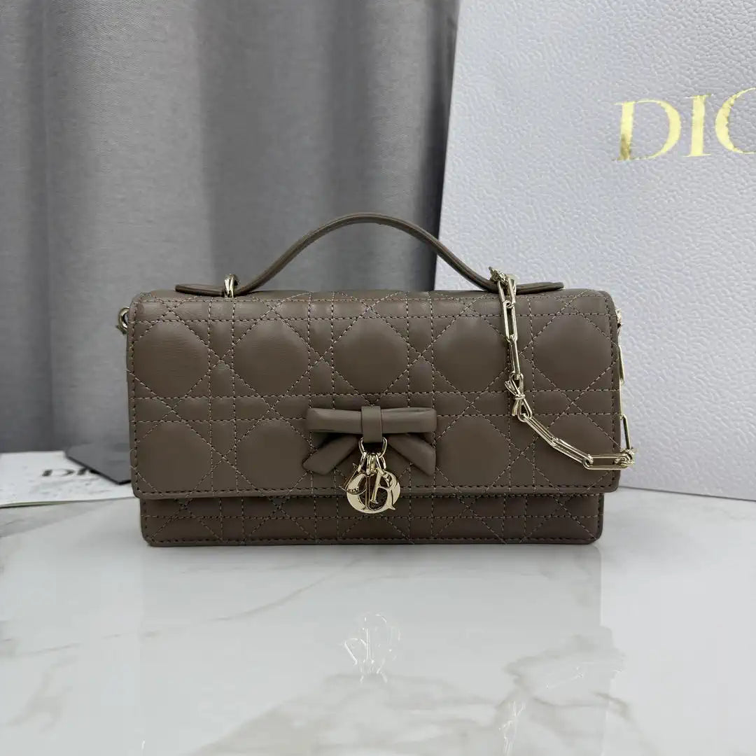 Dior S0984 My Dior Mini brownish gray Cannage Lambskin