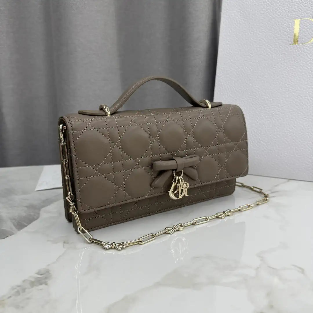 Dior S0984 My Dior Mini brownish gray Cannage Lambskin