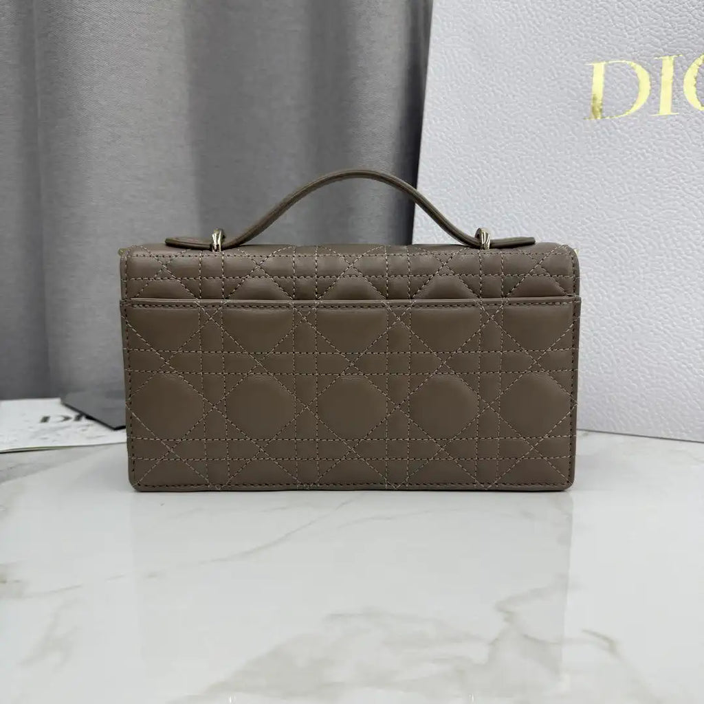 Dior S0984 My Dior Mini brownish gray Cannage Lambskin