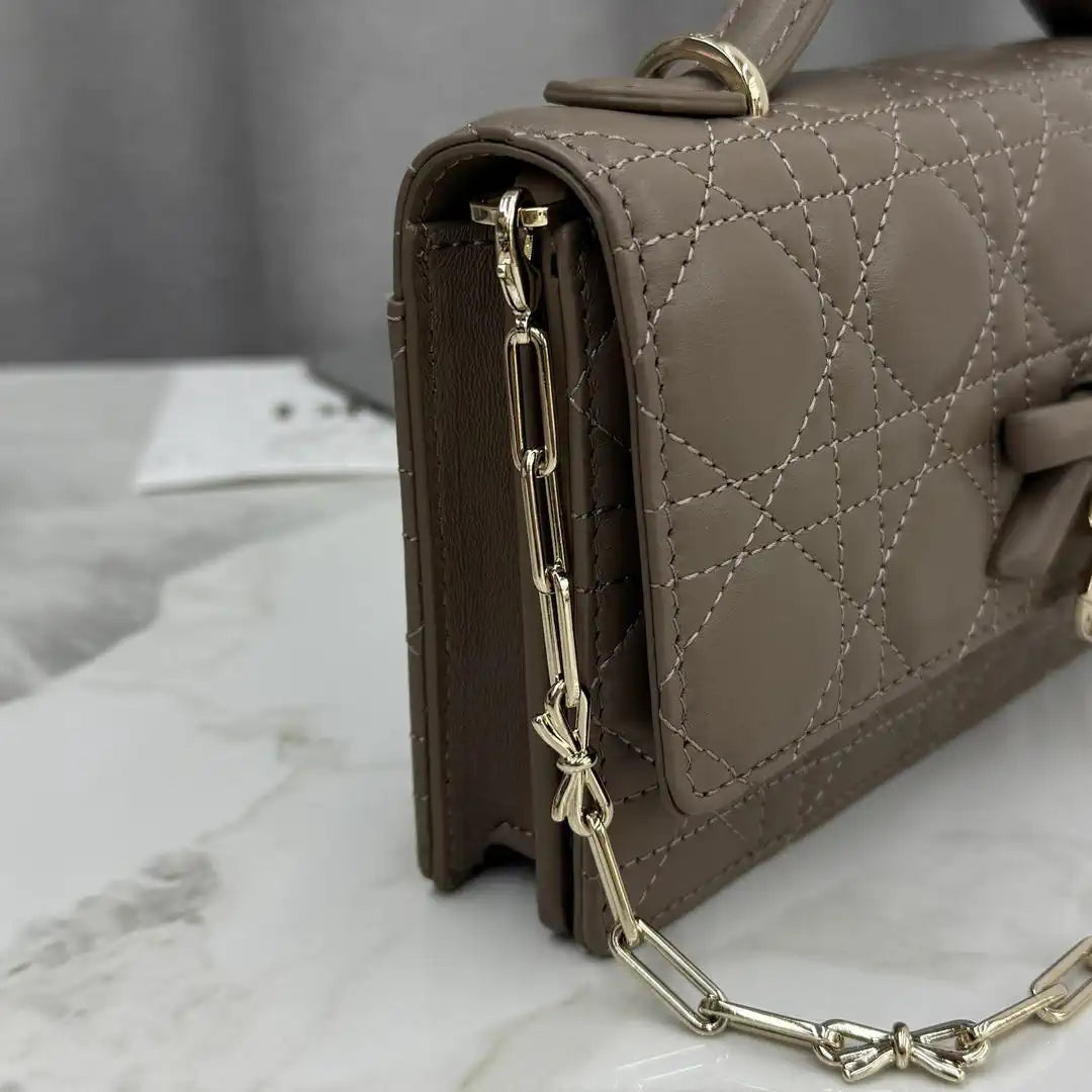 Dior S0984 My Dior Mini brownish gray Cannage Lambskin