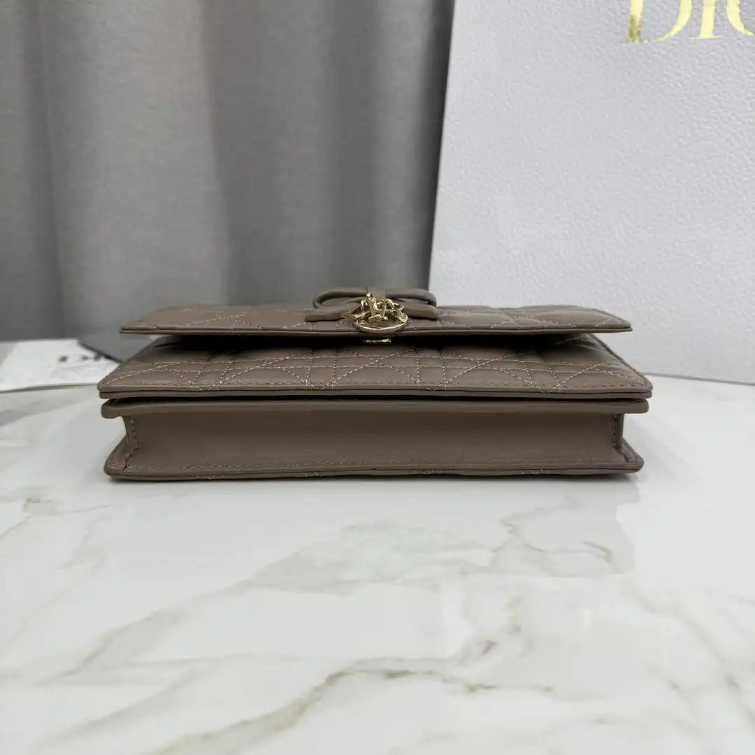 Dior S0984 My Dior Mini brownish gray Cannage Lambskin