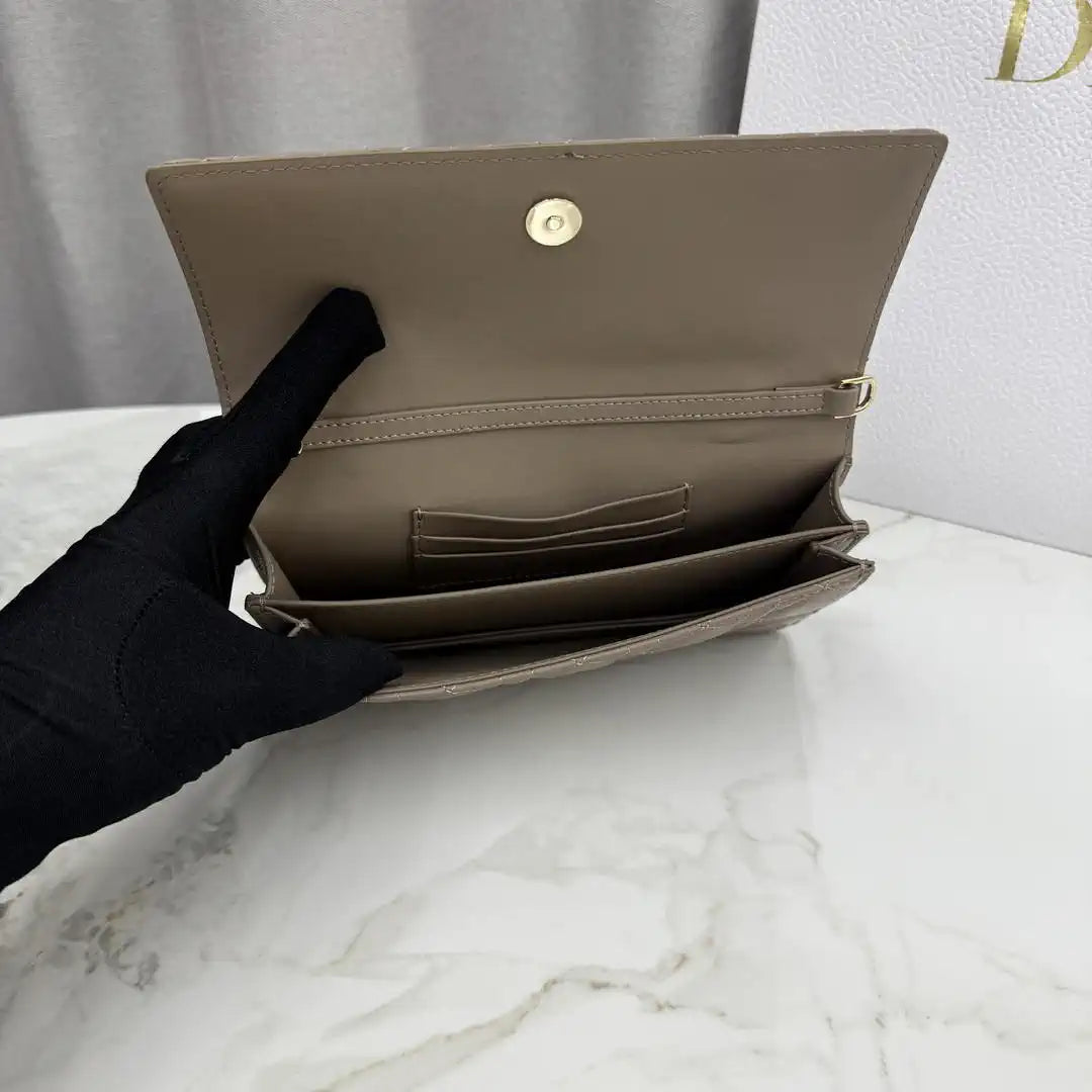 Dior S0984 My Dior Mini brownish gray Cannage Lambskin