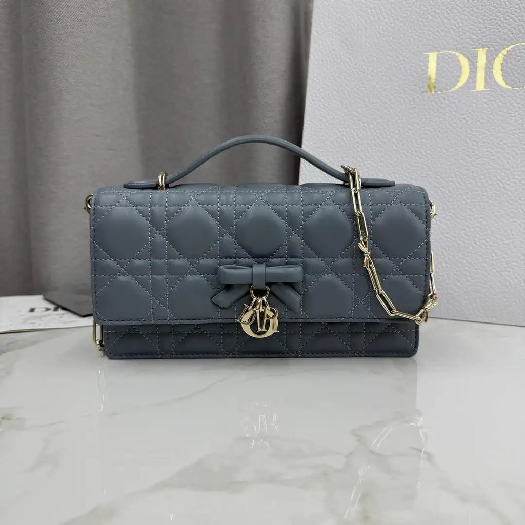 Dior S0984 My Dior Mini Haze Blue Cannage Lambskin