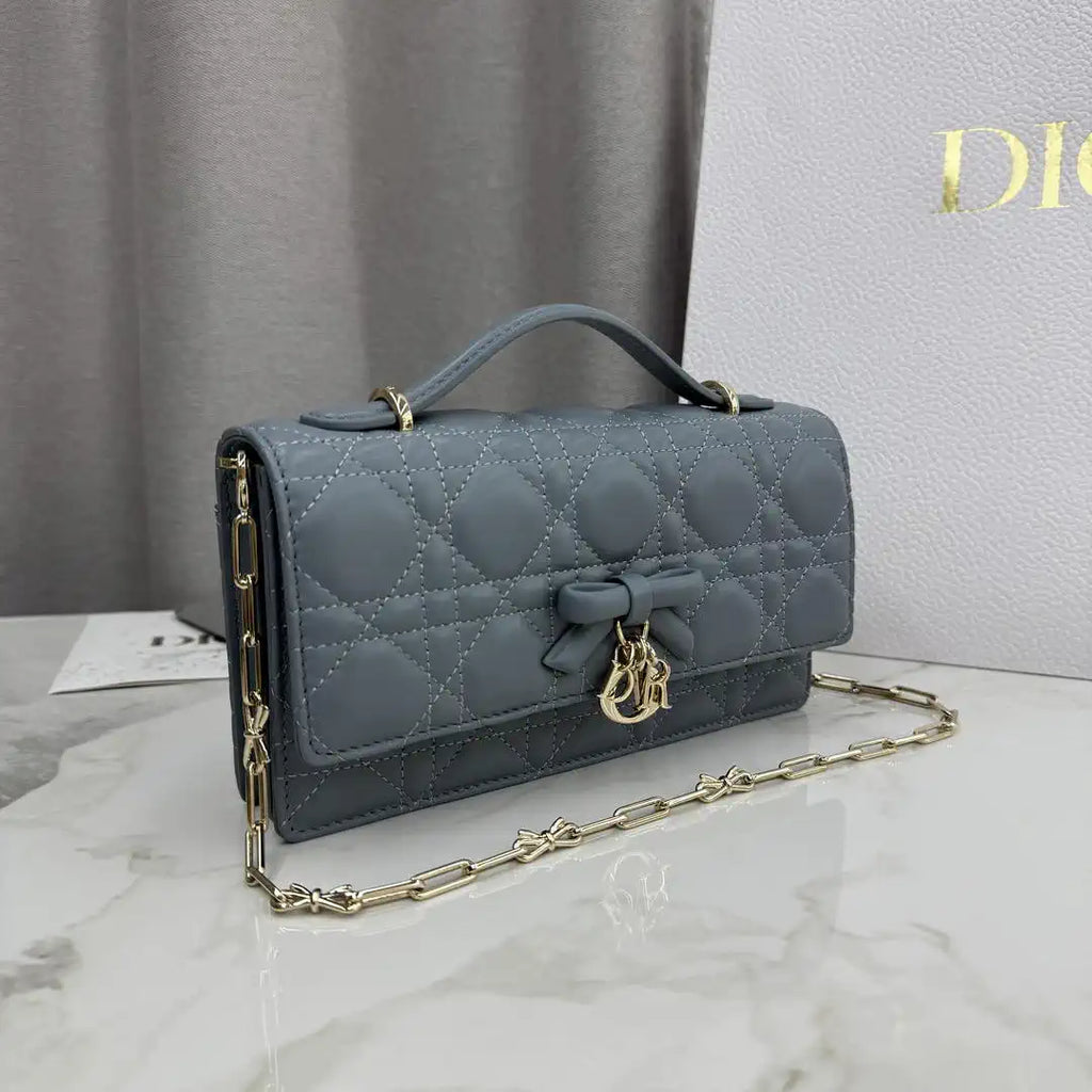 Dior S0984 My Dior Mini Haze Blue Cannage Lambskin