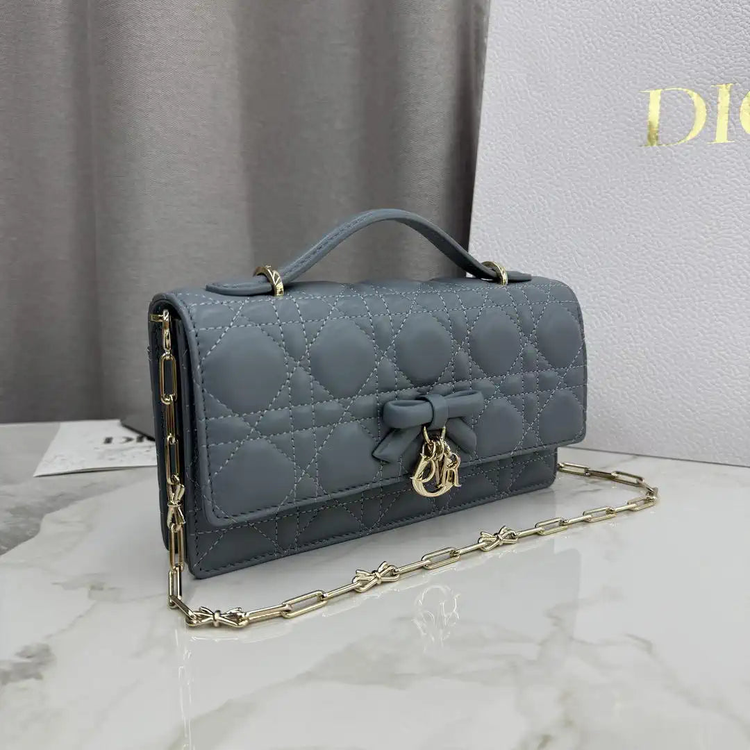 Dior S0984 My Dior Mini Haze Blue Cannage Lambskin