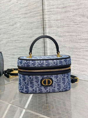 Dior S2332 30 Montaigne Mini Vanity Case Blue Dior Oblique Jacquard M2032 - Default Title - View 2