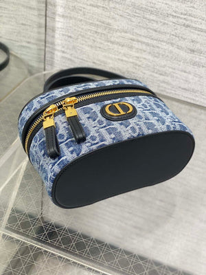 Dior S2332 30 Montaigne Mini Vanity Case Blue Dior Oblique Jacquard M2032 - Default Title - View 7
