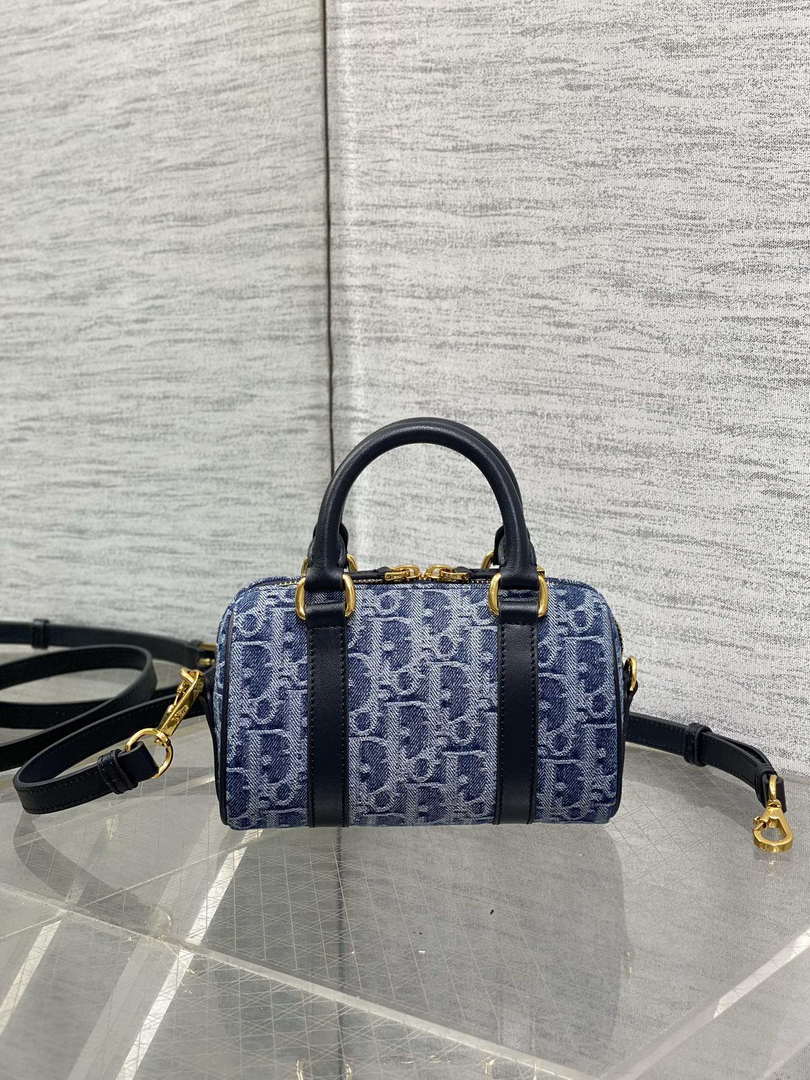 Dior S2348 Dior Groove 17 Nano Bag Blue Dior Oblique Jacquard