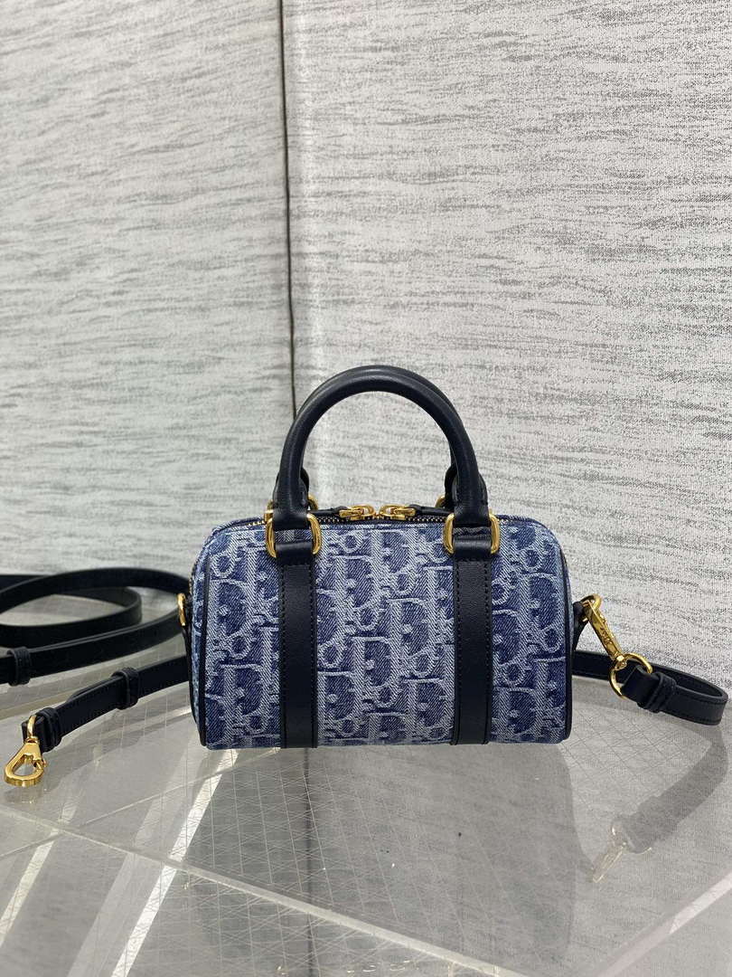 Dior S2348 Dior Groove 17 Nano Bag Blue Dior Oblique Jacquard