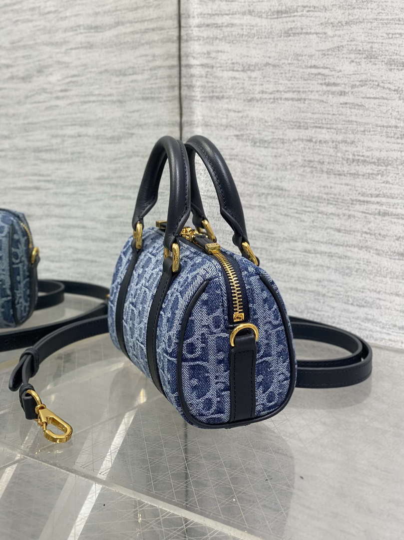 Dior S2348 Dior Groove 17 Nano Bag Blue Dior Oblique Jacquard