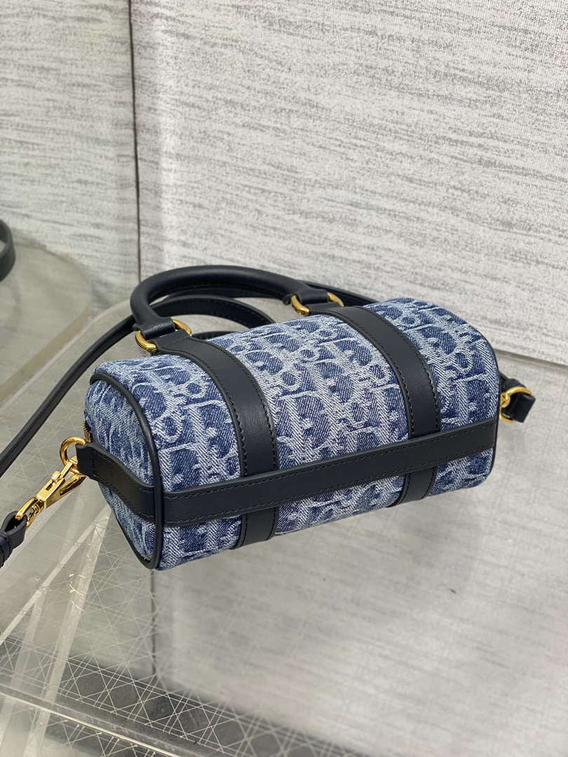 Dior S2348 Dior Groove 17 Nano Bag Blue Dior Oblique Jacquard