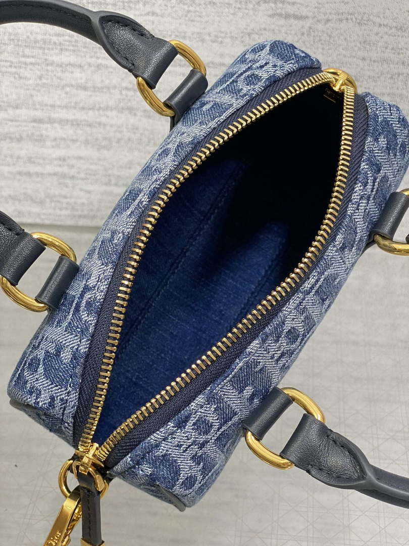 Dior S2348 Dior Groove 17 Nano Bag Blue Dior Oblique Jacquard