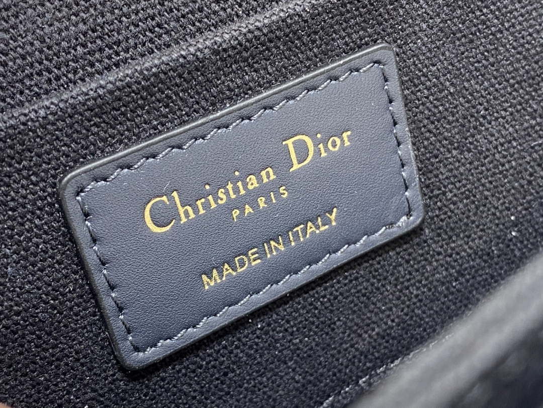 Dior S2350 30 Montaigne Avenue Double Carry East-West Mini Bag Blue Dior Oblique Jacquard