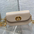 Dior S2350 30 Montaigne Avenue Double Carry East-West Mini Bag Apricot Ribbed Calfskin - Default Title - View 1