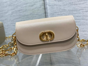 Dior S2350 30 Montaigne Avenue Double Carry East-West Mini Bag Apricot Ribbed Calfskin - Default Title - View 2