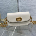 Dior S2350 30 Montaigne Avenue Double Carry East-West Mini Bag White Ribbed Calfskin - Default Title - View 1