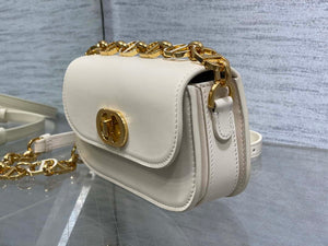 Dior S2350 30 Montaigne Avenue Double Carry East-West Mini Bag White Ribbed Calfskin - Default Title - View 6