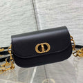 Dior S2350 30 Montaigne Avenue Double Carry East-West Mini Bag Black Ribbed Calfskin - Default Title - View 1