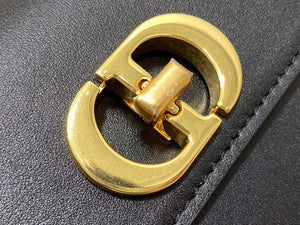 Dior S2350 30 Montaigne Avenue Double Carry East-West Mini Bag Black Ribbed Calfskin - Default Title - View 3