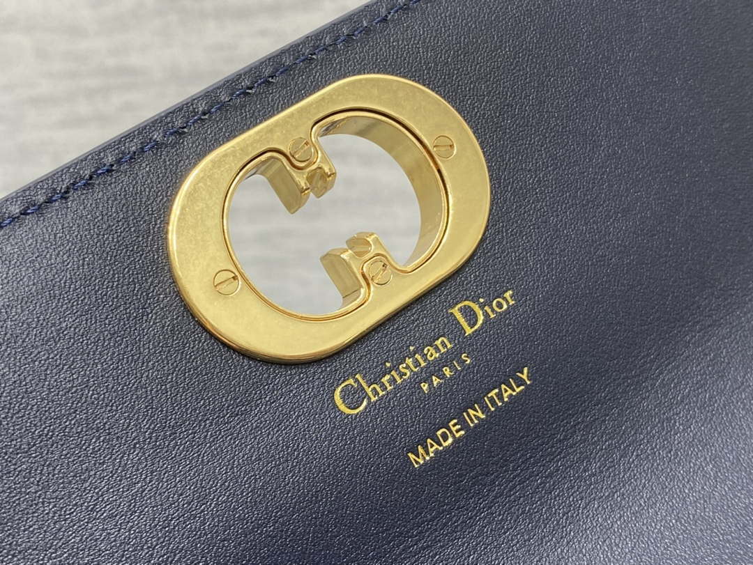 Dior S2350 30 Montaigne Avenue East-West Double Carry Mini Bag Blue Oblique Jacquard