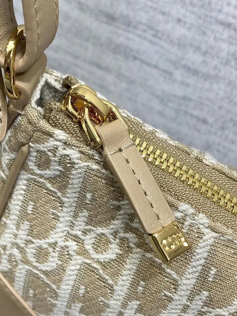 Dior S2398 30 Montaigne Wanderlust Mini Bag Beige Dior Oblique Jacquard and Smooth Calfskin