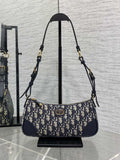 Dior S2398 30 Montaigne Wanderlust Mini Bag Blue Dior Oblique Jacquard and Smooth Calfskin