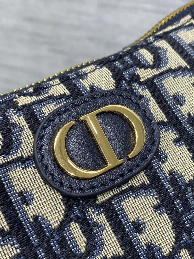 Dior S2398 30 Montaigne Wanderlust Mini Bag Blue Dior Oblique Jacquard and Smooth Calfskin
