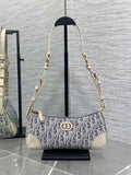 Dior S2398 30 Montaigne Wanderlust Mini Bag Ligth Blue Dior Oblique Jacquard and Smooth Calfskin