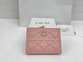 Dior S4208 Dior Caro Dahlia Wallet Macaron Pink Cannage Lambskin with Heart Motif