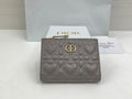 Dior S4208 Dior Caro Dahlia Wallet Macaron Gray Cannage Lambskin with Heart Motif