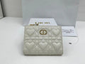 Dior S4208 Dior Caro Dahlia Wallet Macaron White Cannage Lambskin with Heart Motif