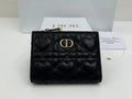 Dior S4208 Dior Caro Dahlia Wallet Macaron Black Cannage Lambskin with Heart Motif
