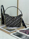 Dior S4309 30 Montaigne Diorling Mini Bag with Chain Blue Dior Oblique Jacquard