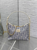 Dior S4309 30 Montaigne Diorling Mini Bag with Chain Light Blue Dior Oblique Jacquard