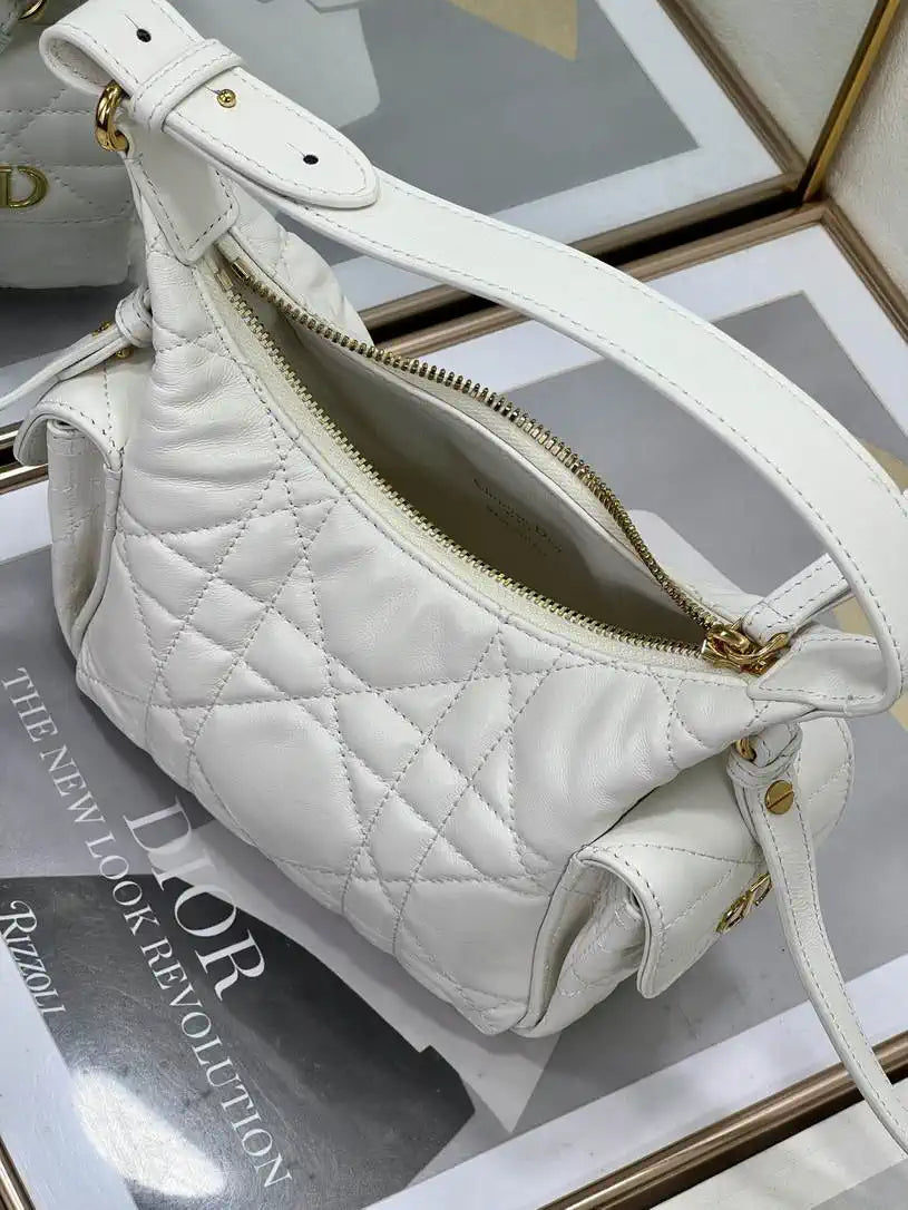 Dior S4312 D-Dream Mini Bag White Macrocannage Lambskin