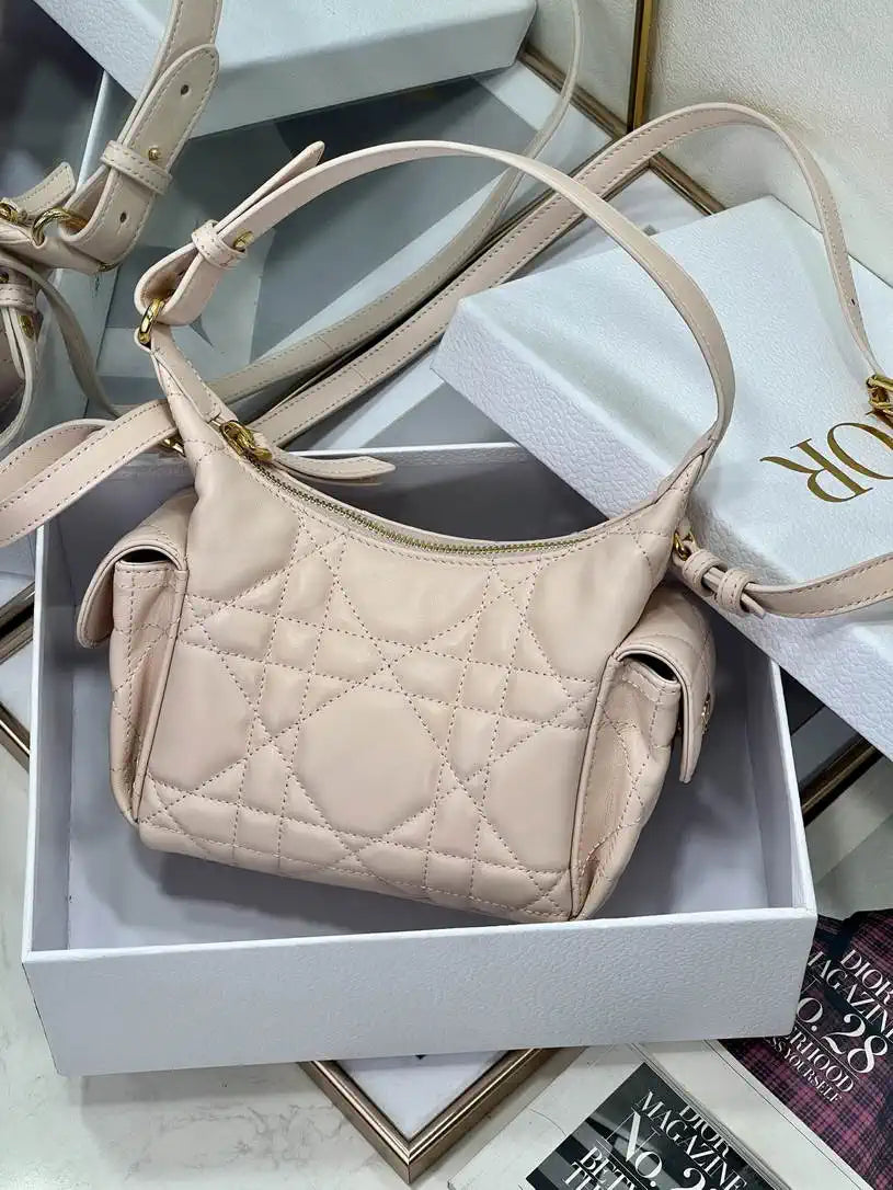 Dior S4312 D-Dream Mini Bag Pink Macrocannage Lambskin