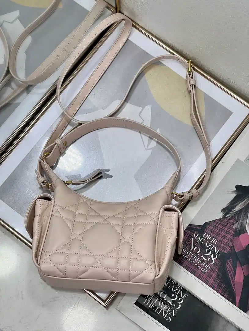 Dior S4312 D-Dream Mini Bag Pink Macrocannage Lambskin