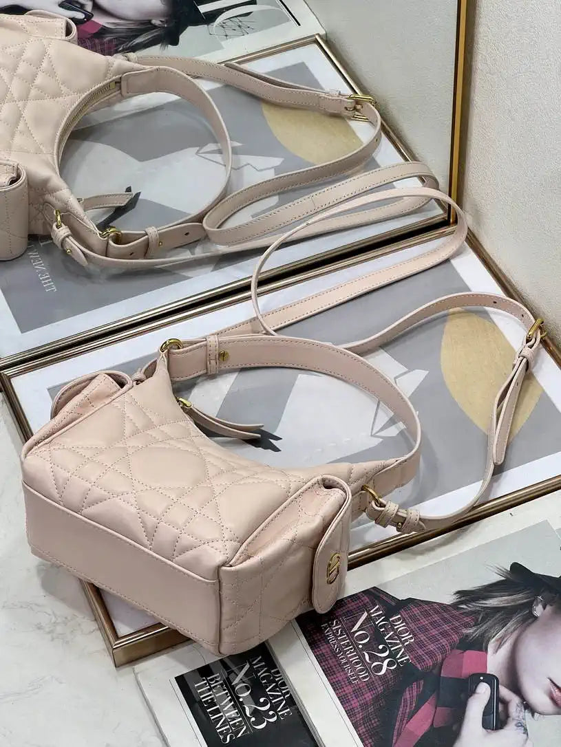 Dior S4312 D-Dream Mini Bag Pink Macrocannage Lambskin