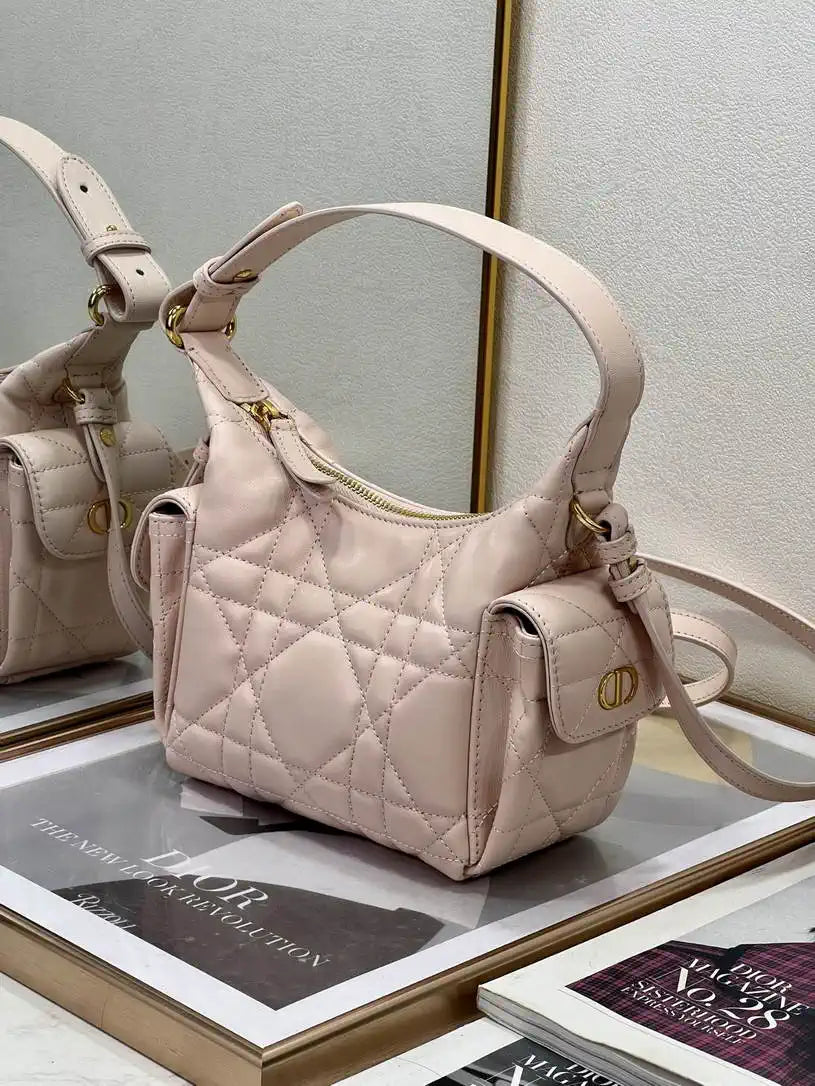 Dior S4312 D-Dream Mini Bag Pink Macrocannage Lambskin