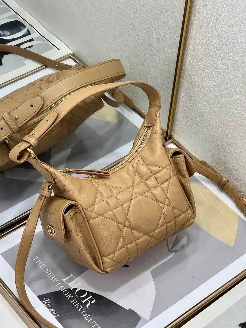 Dior S4312 D-Dream Mini Bag Caramel Macrocannage Lambskin